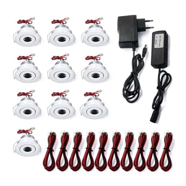 10pcs mini downlight power by constant voltage adapter